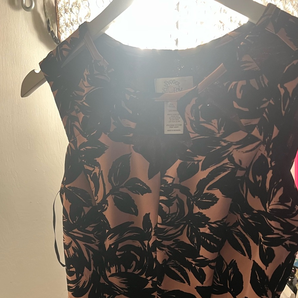 Sweet Storm Black Floral Mini Dress